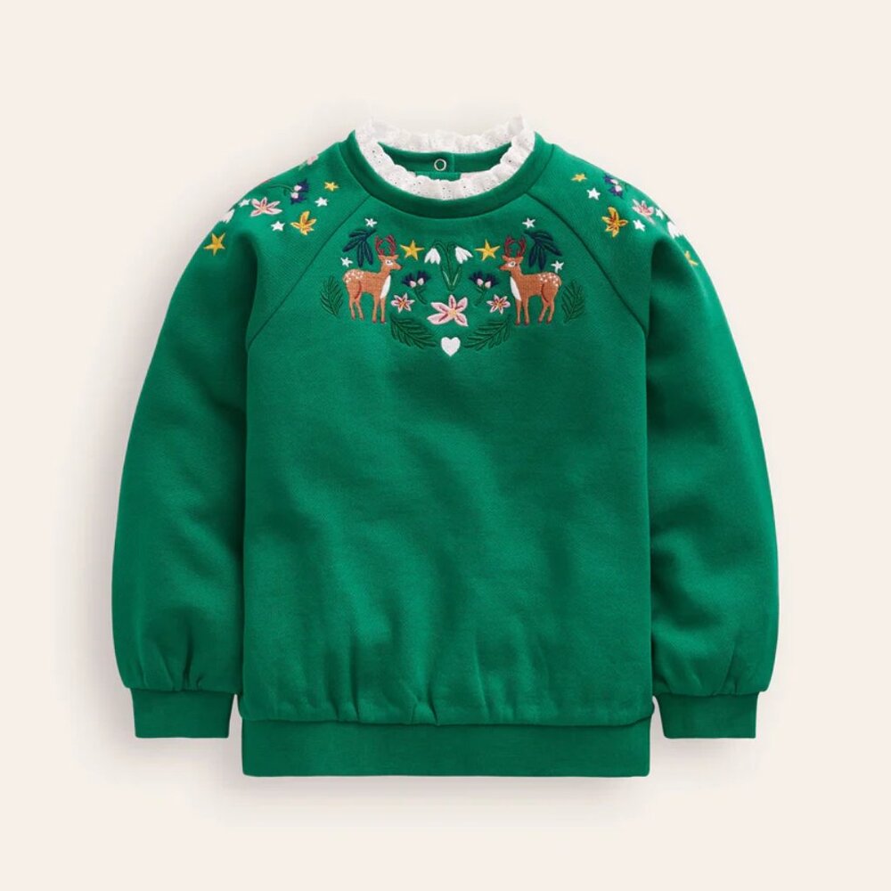 NWT Mini Boden Embroidered Sweat